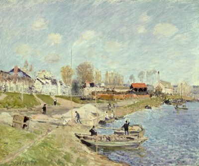 The Quay at Sable near Port-Marly by Alfred Sisley